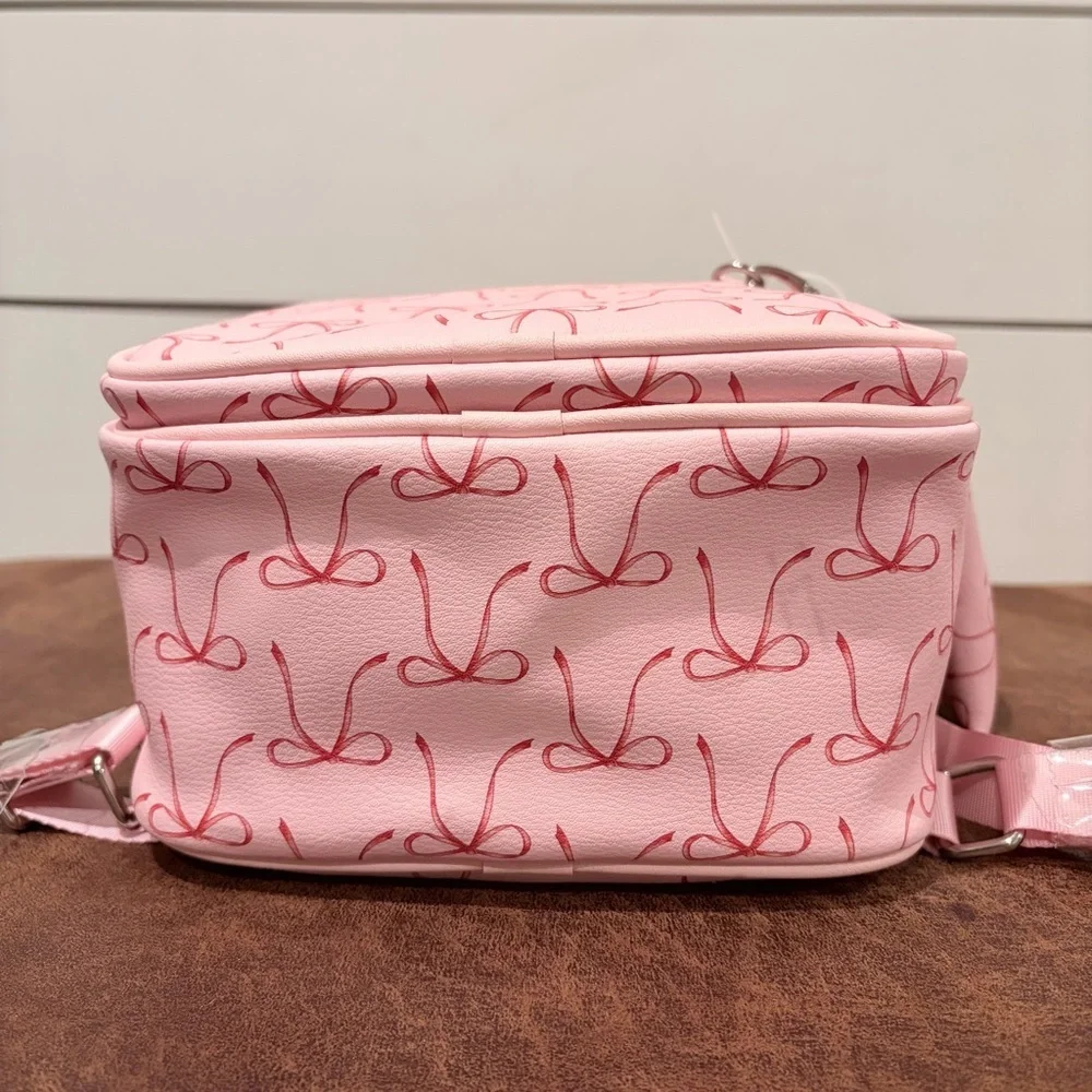 Madden Girl Pink Bow Mini Backpack Y2K Coquette NWT w/ Pouch Travel School